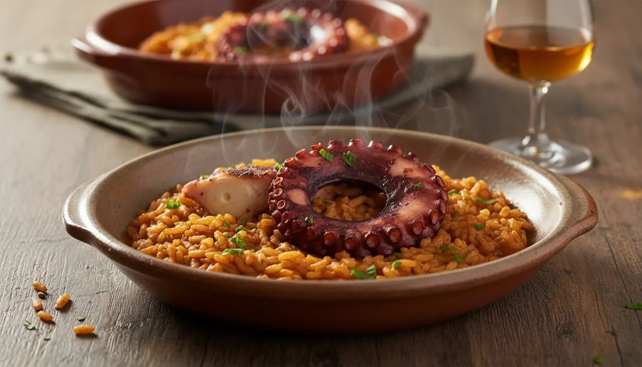 Descubre el secreto del pulpo en el arroz meloso que triunfa en los restaurantes