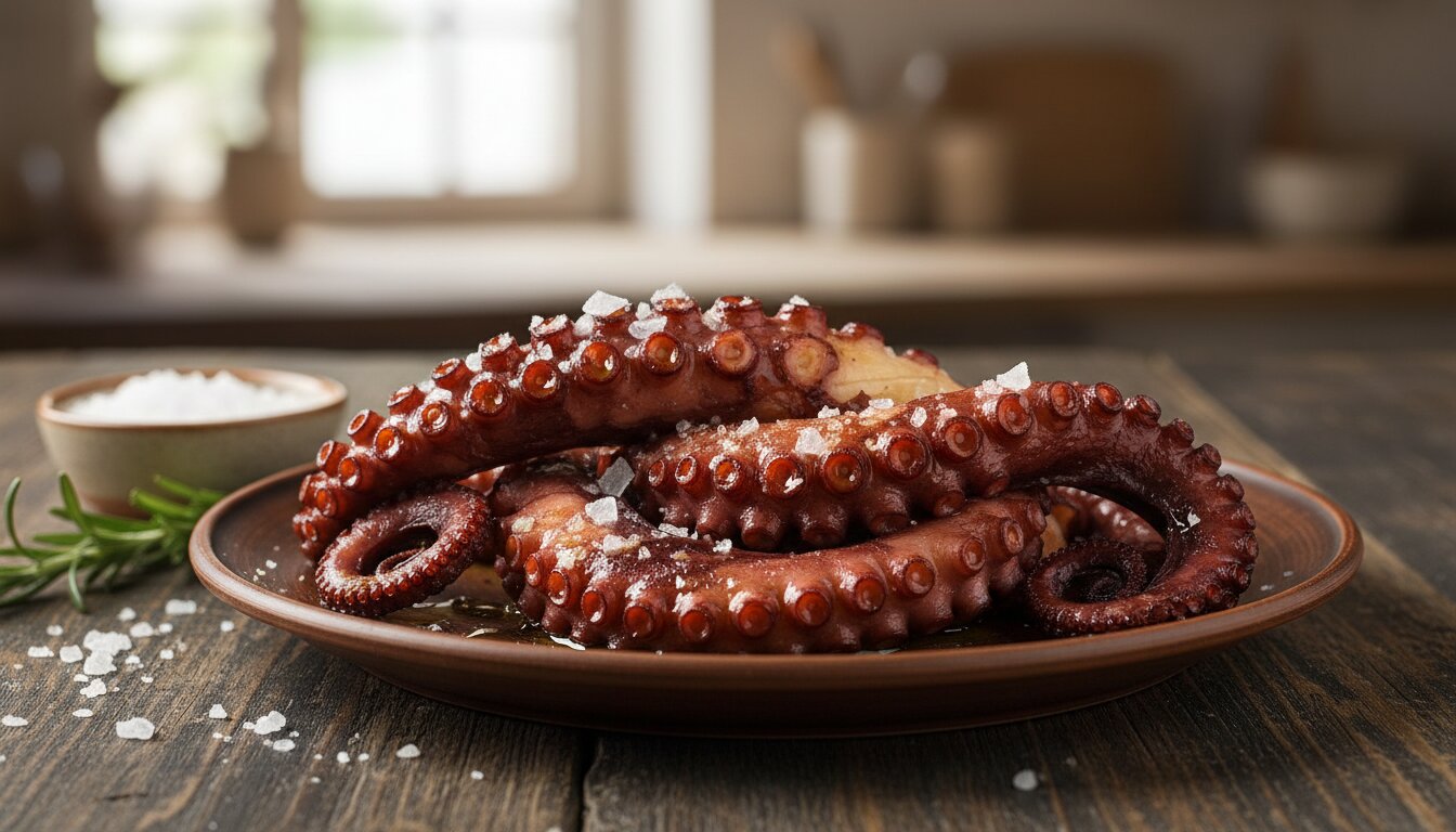 Ingredientes necesarios para la receta de pulpo seco